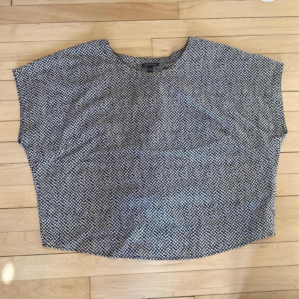 Eileen Fisher bandhini dot top blouse